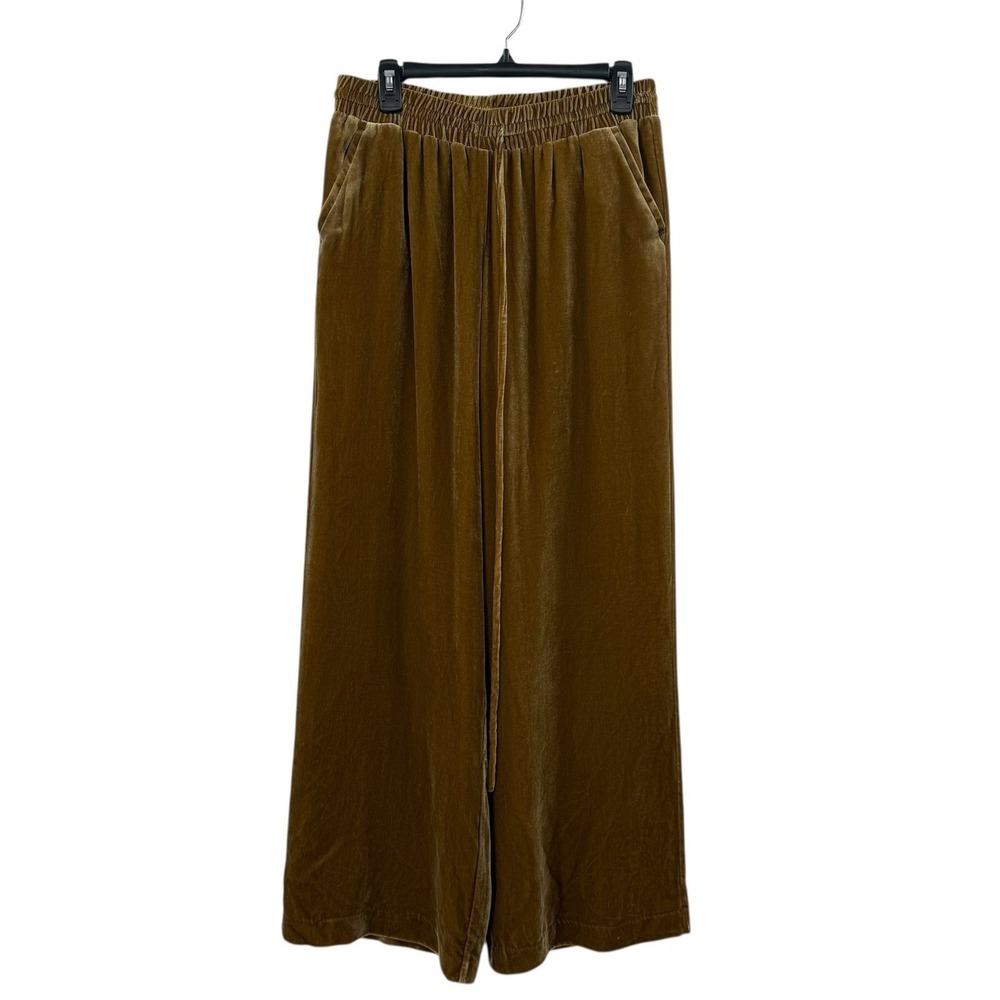 Garnet Hill Pants Velvet silk blend lined Pants Wide Leg small